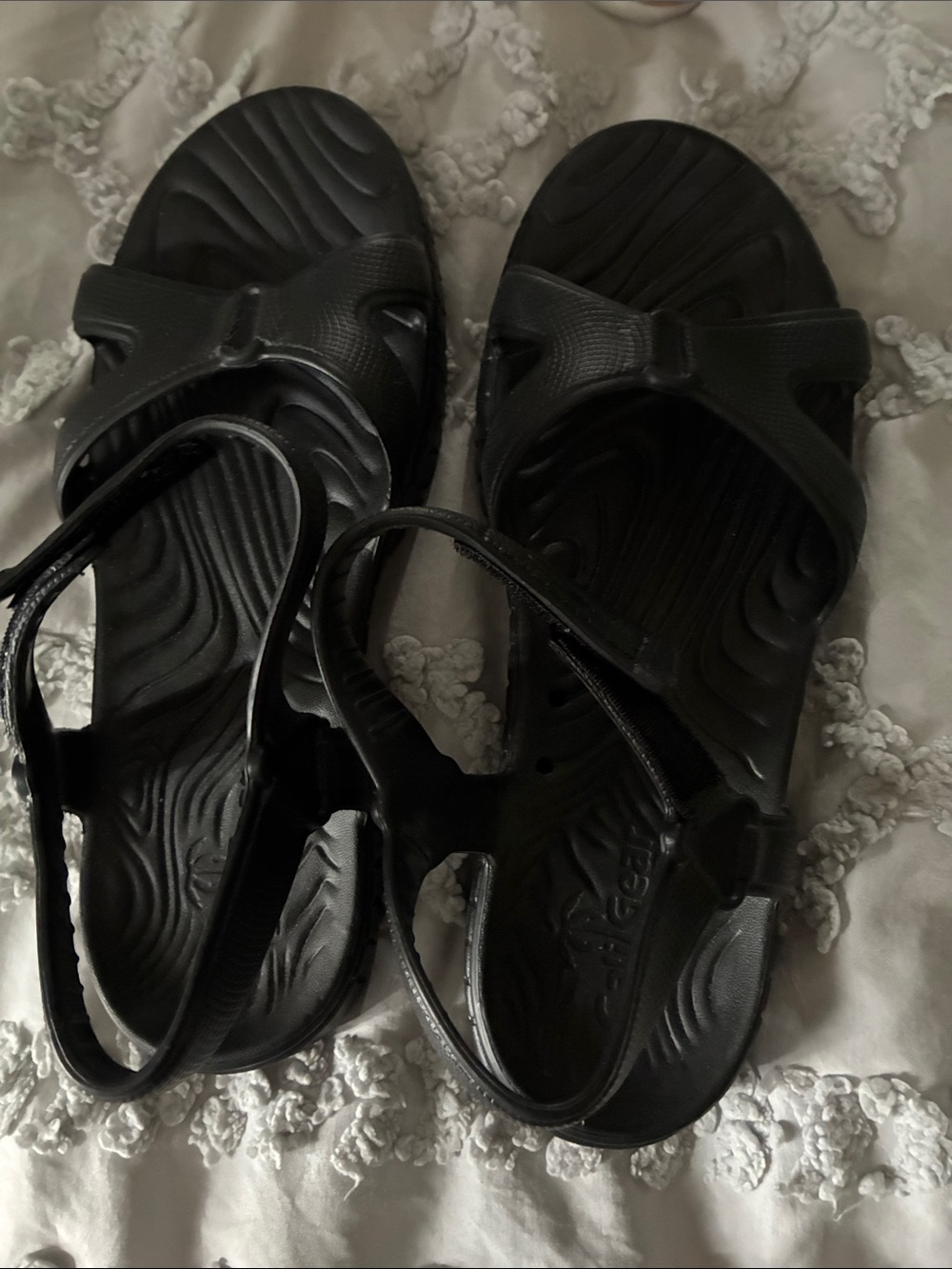 Black sketchers Women's Comfort Sandals - Picture 1 of 5